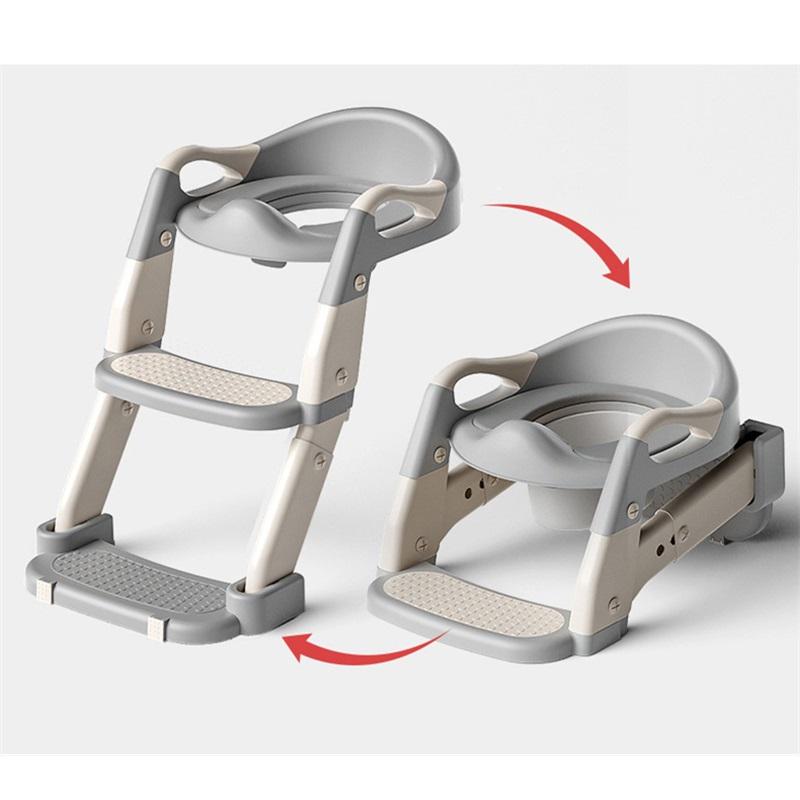 Children's Portable Household Step Toilet Baby Potty Training Seat Ring Foldable Auxiliary Step Child Urinal Step Stool Potty