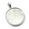 [Carmelo Accessories] Lebensblume Göttliche Geometrie Gibeon-Meteorit Anhänger in Silber 925