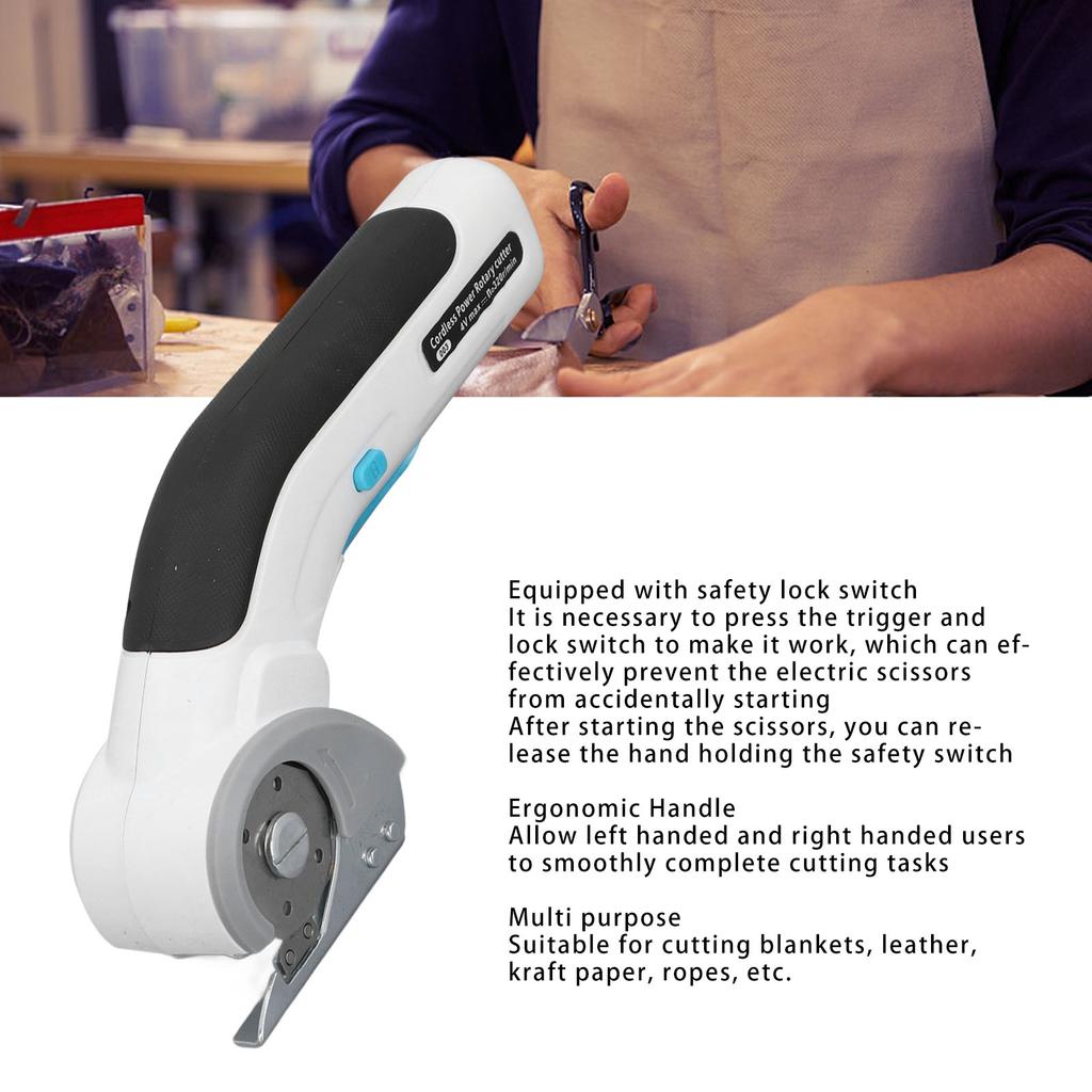Elektrischer Stoffschneider Mehrzweck Hohe Effizienz Wiederaufladbar Kabellos Ergonomischer Griff Elektrische Schere für Leder