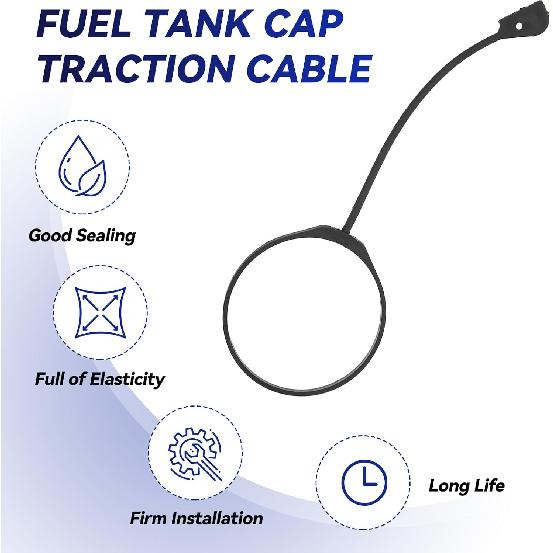 Fuel Tank Cap Rope Tether Gas Cap Tether 2 Parts Fuel Tank Cap Line Wire Tether Ring Gas Cap Tether Compatible With Jaguar Xf 2008 To 2015