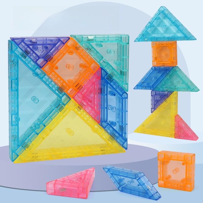 Kids Magnetic Geometry Blocks For Brain Development And Fine Motor Skills Practice