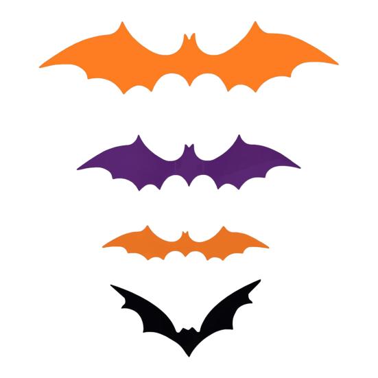72/120Pcs 3D Bat Wall Stickers Realistic Pattern Easy to Install Wall Decals Halloween Decorations Party Supplies