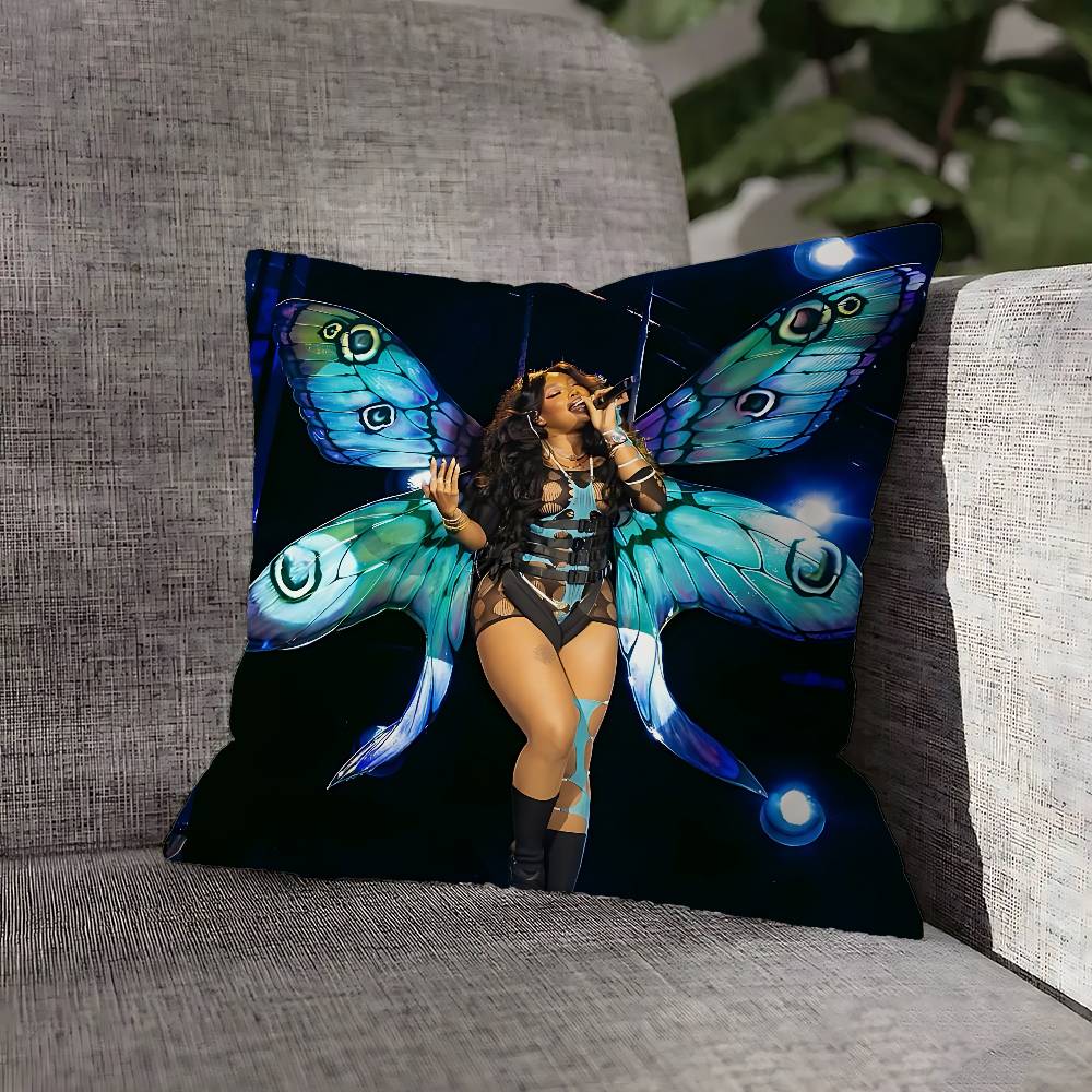 S-SZA SOS Throw Pillow Case For 45x45cm 40x40cm 30x30cm 50x50cm 55x55cm Square Home Pillowcase Case