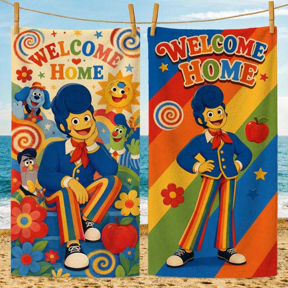Animation Welcome Home Towel Towel beach towel, quick drying absorbent bath towel for Swim,Gym,Camping,Outdoor hot