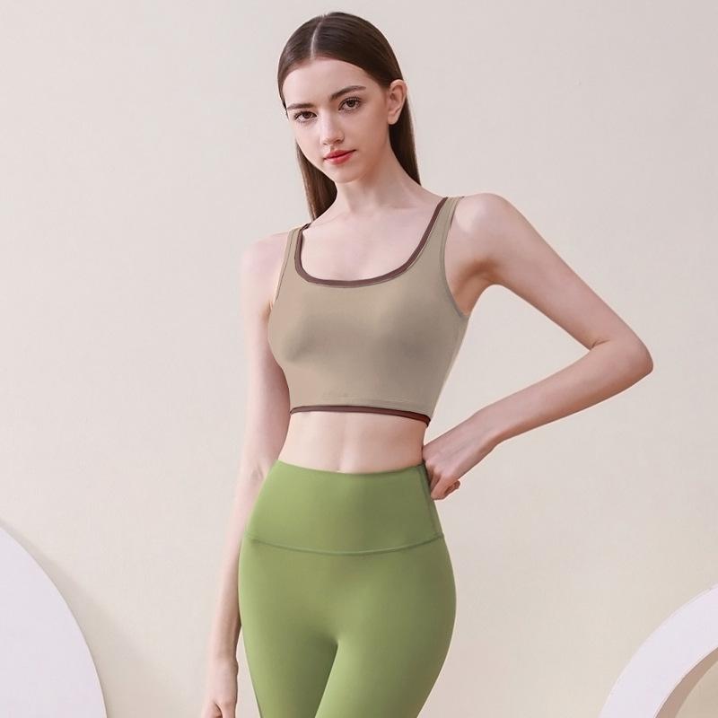 Women's High-Support Colorblock Yoga Tank Top & Shockproof Sports Bra Combo