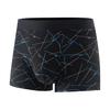 Men Boxer Underwear Elastic Mid-Waist Design Tight Cut Shorts Briefs Lines Print U-Convex Panties