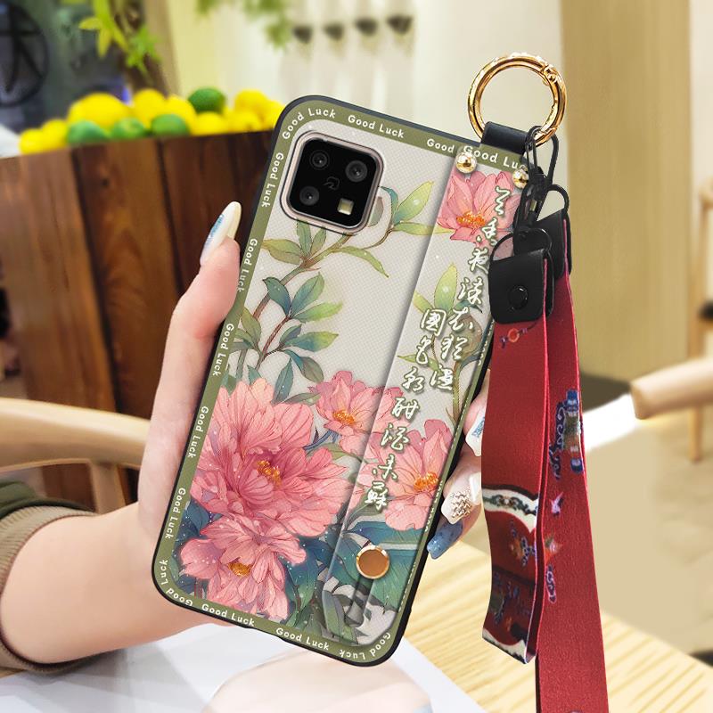 Dirt-resistant Waterproof Phone Case For Sharp Aquos Sense4 4G/Sense 5G Kickstand Ring Silicone Durable Soft case