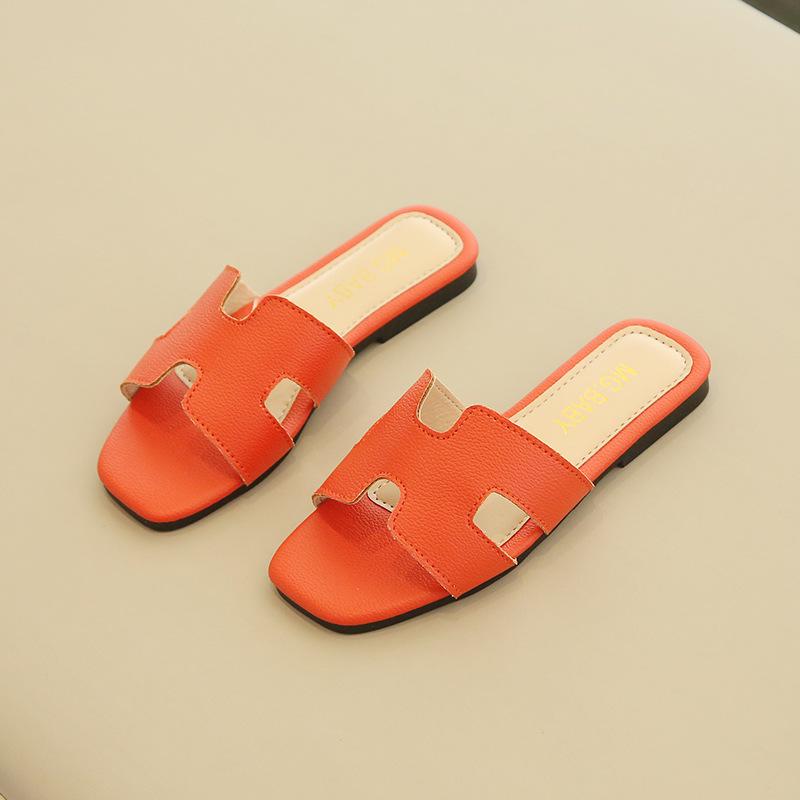 

Сандалии для девочек цвета конфет, лето 2024 г.: Детские тапочки в корейском стиле с мягкой подошвой 28 оранжевый
