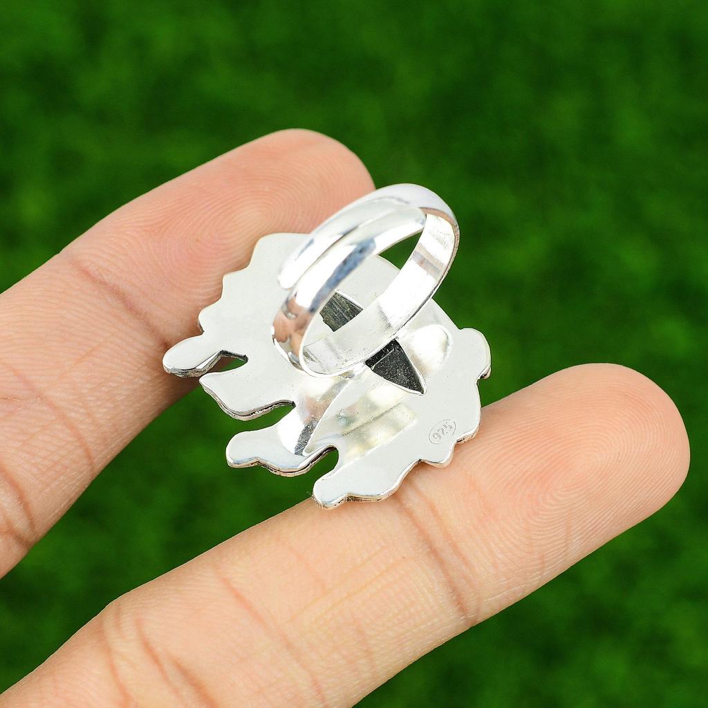 Wedding Gift For Her 925 Silver Natural Pietersite Promise Adjustable Ring