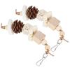 2Pcs Pet Bird Parrot Toy Loofah Sepak Takraw Pine Cone Artificial Hide Rope Non Staining