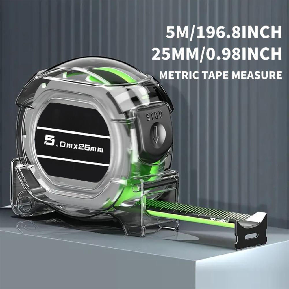 3/5/7.5/10M Self-Locking Tape Measure Fluorescent Tape Measure High Precision Thickened Wear-resistant Drop-proof Tape Measure