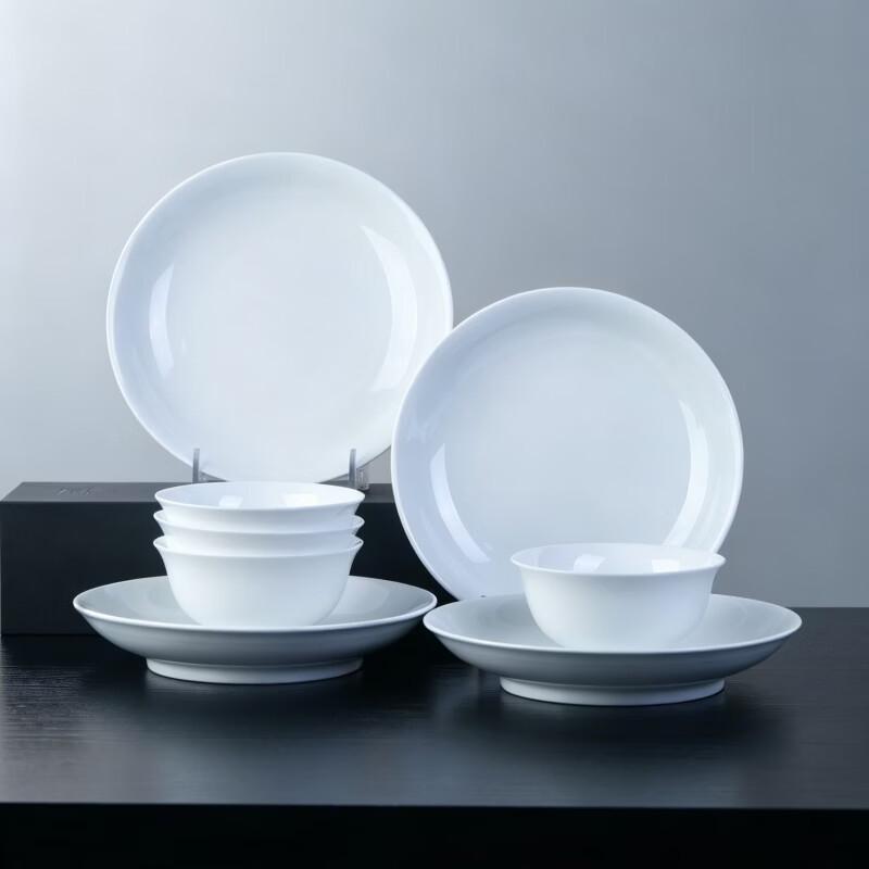 Haoya Jingdezhen Underglaze High White Porcelain Dinnerware Set