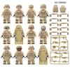 132 Bags 1620 City Black Doll Weapon Military Police Figurine Children Building Block Soldier Toy