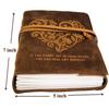 Handmade Leather Bound Notepad for Men and Women Unlined Paper Travel Diary and Notebooks To Write 7 X 5 Inches