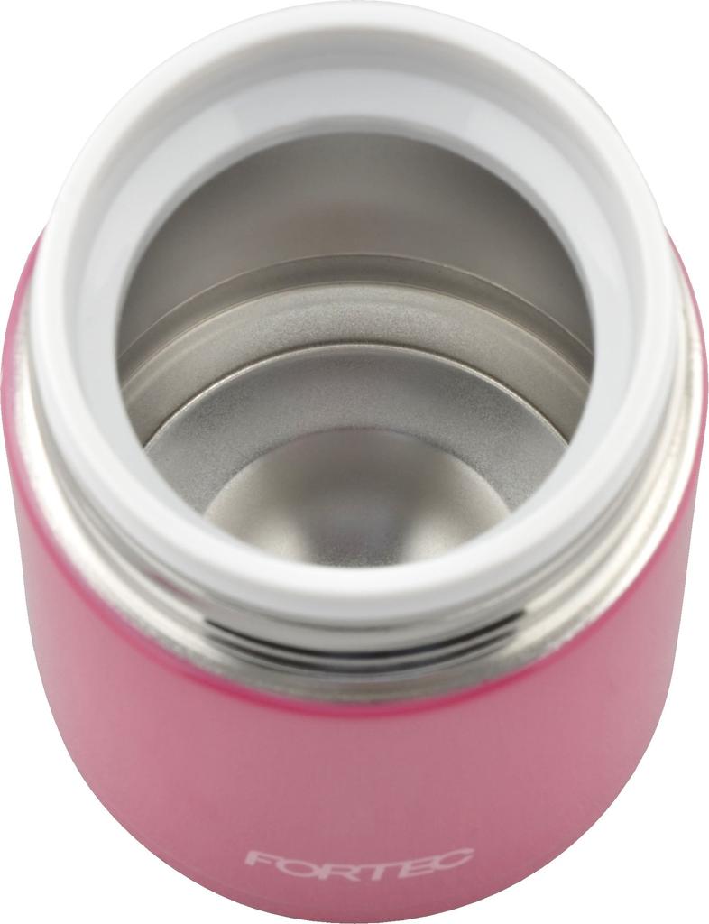 Wahei Freiz Fortec Lunch Mini Bento Box, 250ml, Pink, Vacuum Insulated, Keeps Soup Hot or Cold, Includes Recipes, FLR-7141