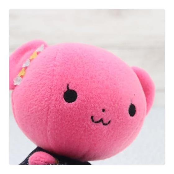 Shinada Plush Toy YOPPY'S (L) Set of 4 - Stylish YOPPYs with Fashionable Denim Print Outfits and Charming Bead Hair Accessories