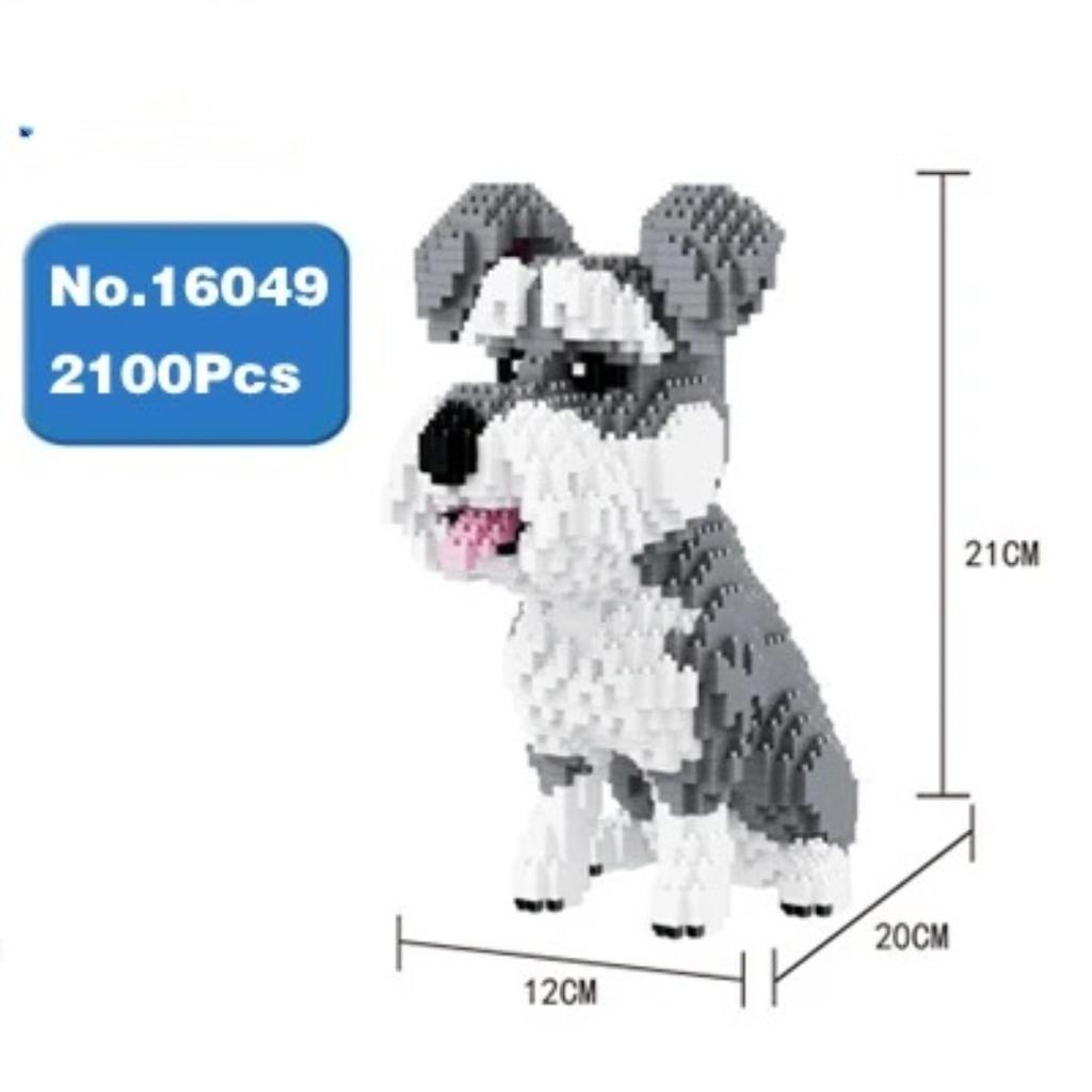 Diamond Pet Model Building Blocks Micro Dog Cat Husky Schnauzer Animal Blocks Cute Toys for Boys Girls Birthday Gift Kids Toys