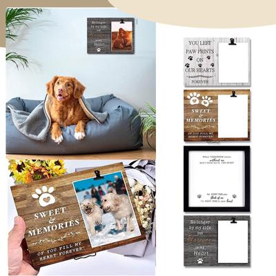 Darling Hatıra Kişiselleştirilmiş Ahşap Kazınmış Köpek Anıt Resim Çerçevesi Artık Yanımda Değil, Sonsuza Kadar Kalbimde Bir Evcil Hayvanın Kaybı Hediye