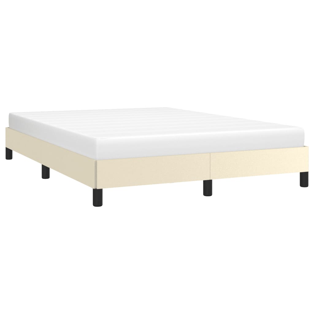 Bed Frame Cream 140 x 200 cm Faux Leather