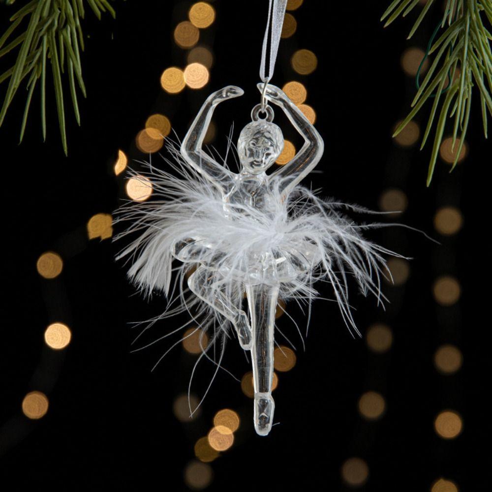 

2 шт. Прозрачный хрустальный кулон в виде рождественской елки, акриловое подвесное украшение на рождественскую елку на Новый год 2025 Style G