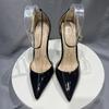 Black Ankle Strap Buckle Women Pumps Customized Heled Thin High Heels Sexy Shoes Parties Shoes For Women Big Size 35-45