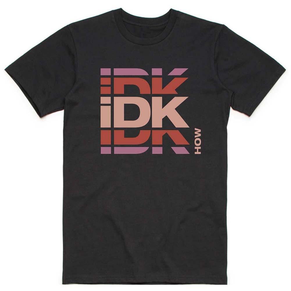 Men s iDKHow Branded Logo Slim Fit T-shirt Large Black 2XL