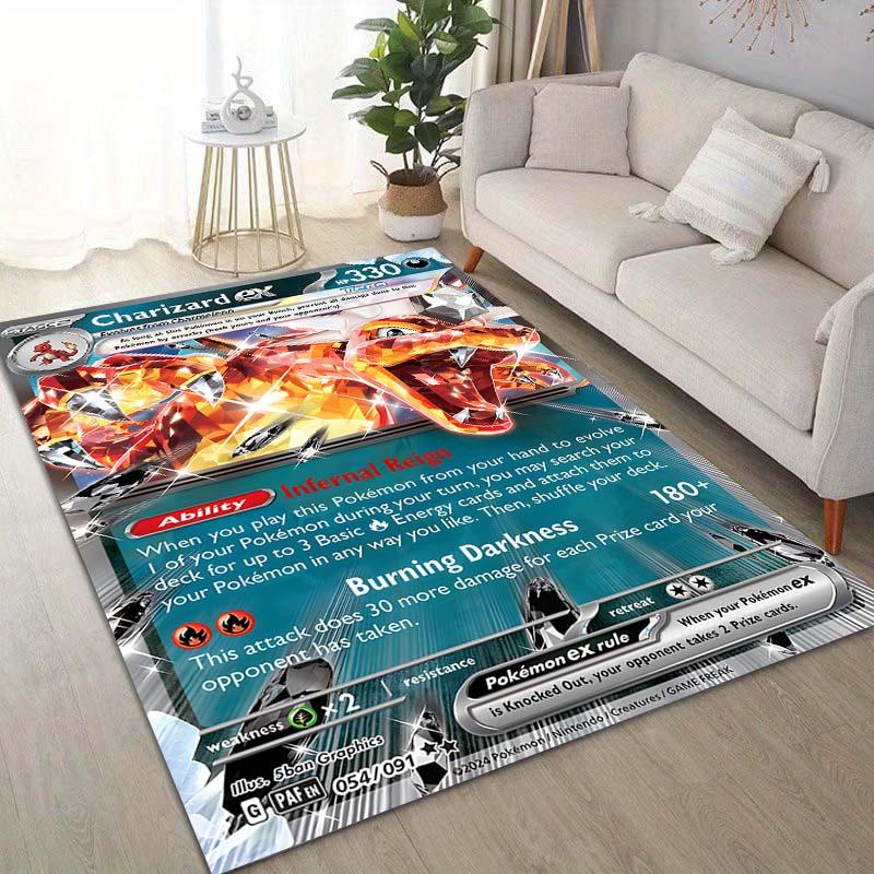 15 Sizes Pokémon Cards Charizard Printing Carpet for Living Room Bedroom Kid's Room Home Decor Area Rug Sofa Cloakroom Mat