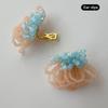 Summer Colorful Fringed Flowers Earring Temperament Elegant Personality Beaded Stud Earrings For Women Jewelry Gift