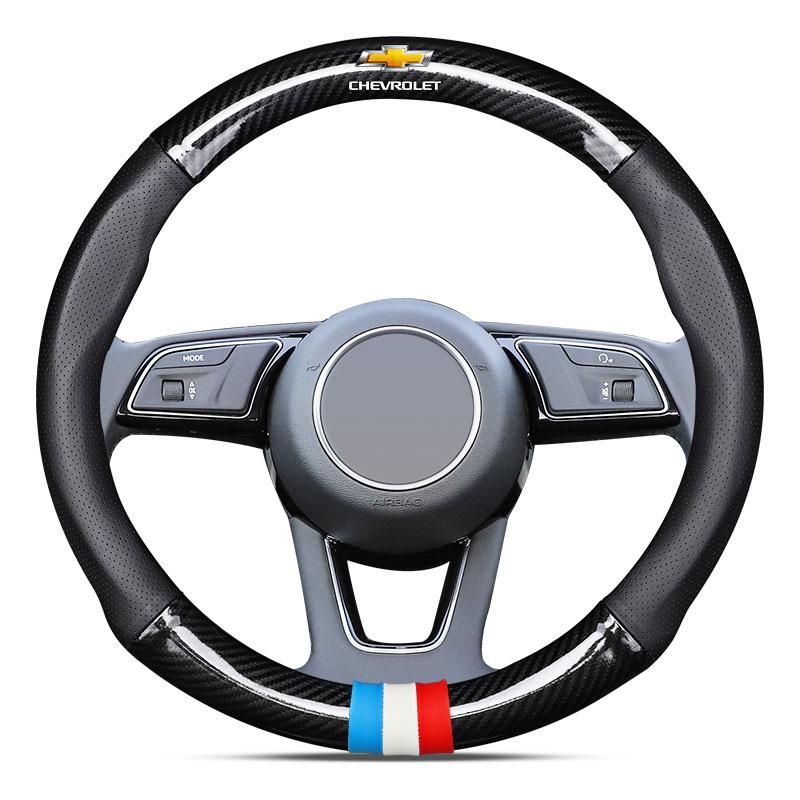 Car Steering Wheel Cover Breathable Anti Slip PU Leather Steering Cover For Chevrolet Colorado Cruze Spark Captiva Malibu Trax Aveo Camaro