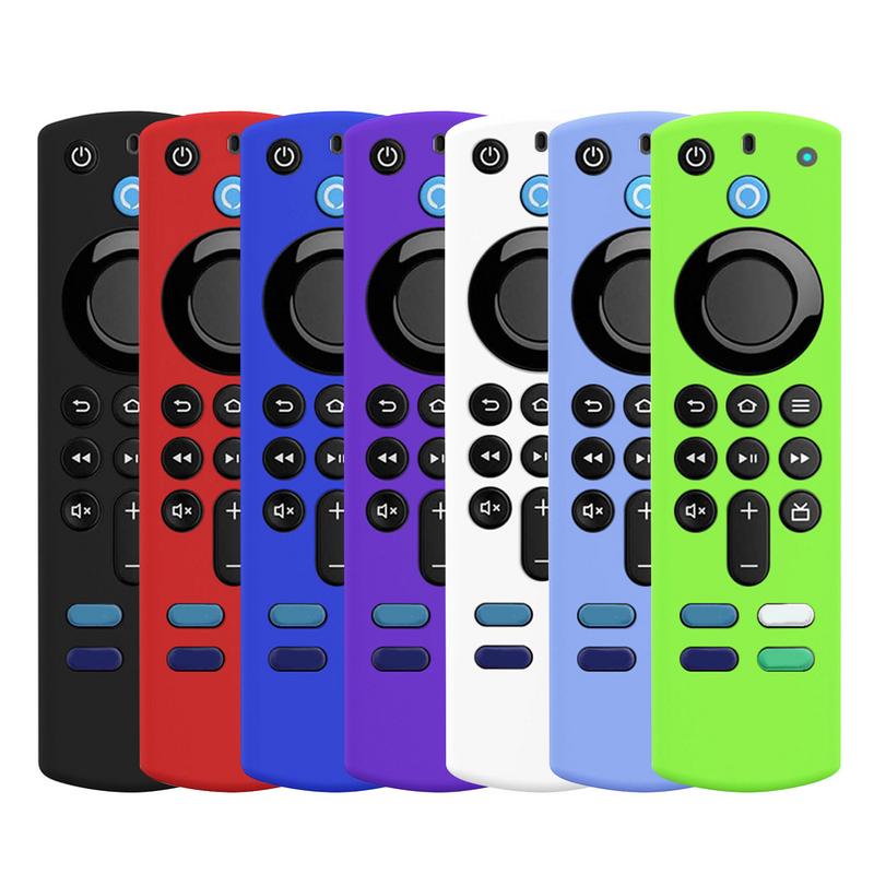 Silicone Case Protective Cover For Alexa Voice Remote (3rd Gen) Remote Control Anti-drop Dustproof Case Shell
