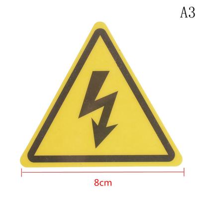 2 Stücke Gefahr Hohe Spannung Elektrische Warnung Sicherheit Label Zeichen Aufkleber Aufkleber