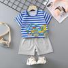 Children's Short-sleeved Suit Pure Cotton Girls Summer Clothes Boys T-shirt Baby Baby Clothes