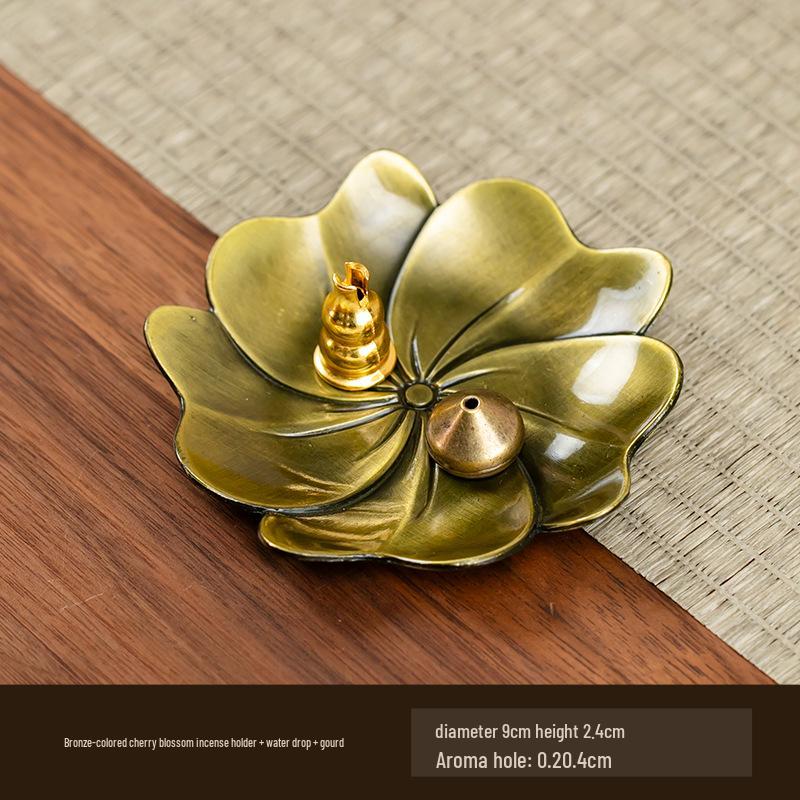 Antyczny dwuwarstwowy uchwyt na kadzidło lotosowe na ceremonię herbaty i kadzidło Buddy, wielopory palnik na kadzidło sandałowe.