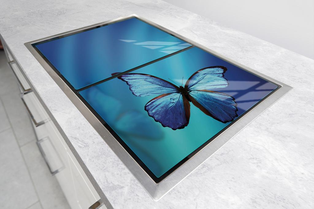 SZKLANA PŁYTA OCHRONNA DO KUCHNI 2x35x52 MOTYL