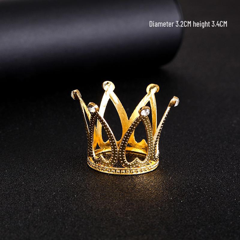 Pearl & Diamond Mini Birthday Cake Crown Decoration