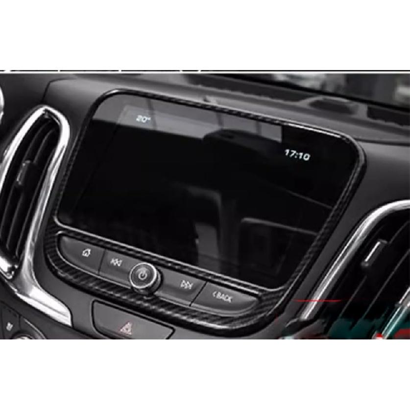 Autozubehör Passend für Chevrolet Equinox 2018-2023 ABS Navigationsbildschirmrahmen 8” Konsolenverkleidung 1-teiliges Set(Kohlefaser)