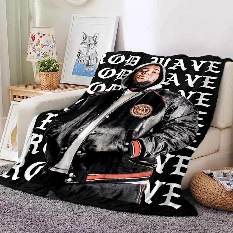 HD Rod Wave D Print Rapper Star Soft Plush Throw Blanket for Living Room Bedroom Picnic Bed Sofa Cover Cozy Flannel