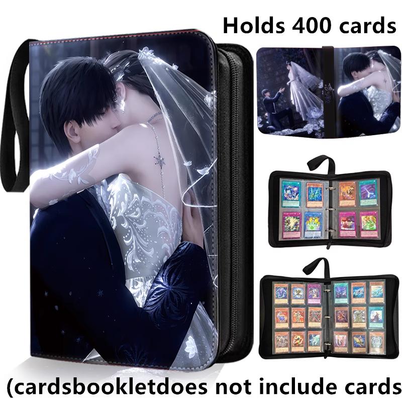 400/900pcs Love and Deep Space Card Album Book Folder 4/9 Card Slots Collections Zipper Double Pocket Card Binder Holder
