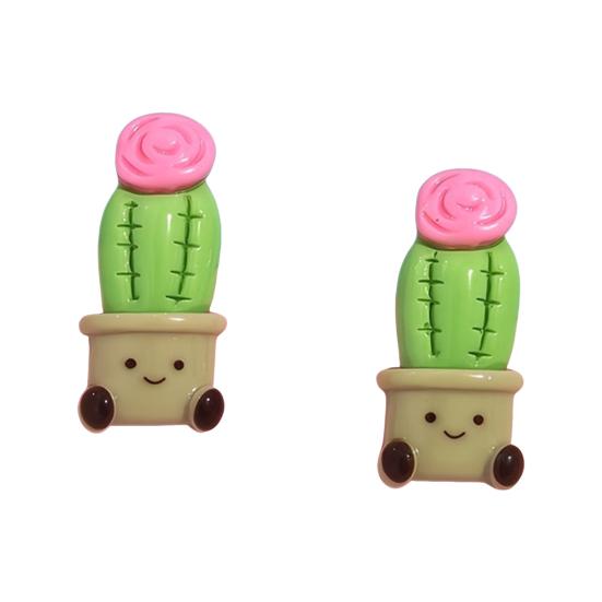 

2Pcs Cartoon Potted Plants Fridge Magnet Resin 3D Potted Cactus Aloe Lily Tulip Flower Refrigerator Magnet Kitchen Home Office Decoration D