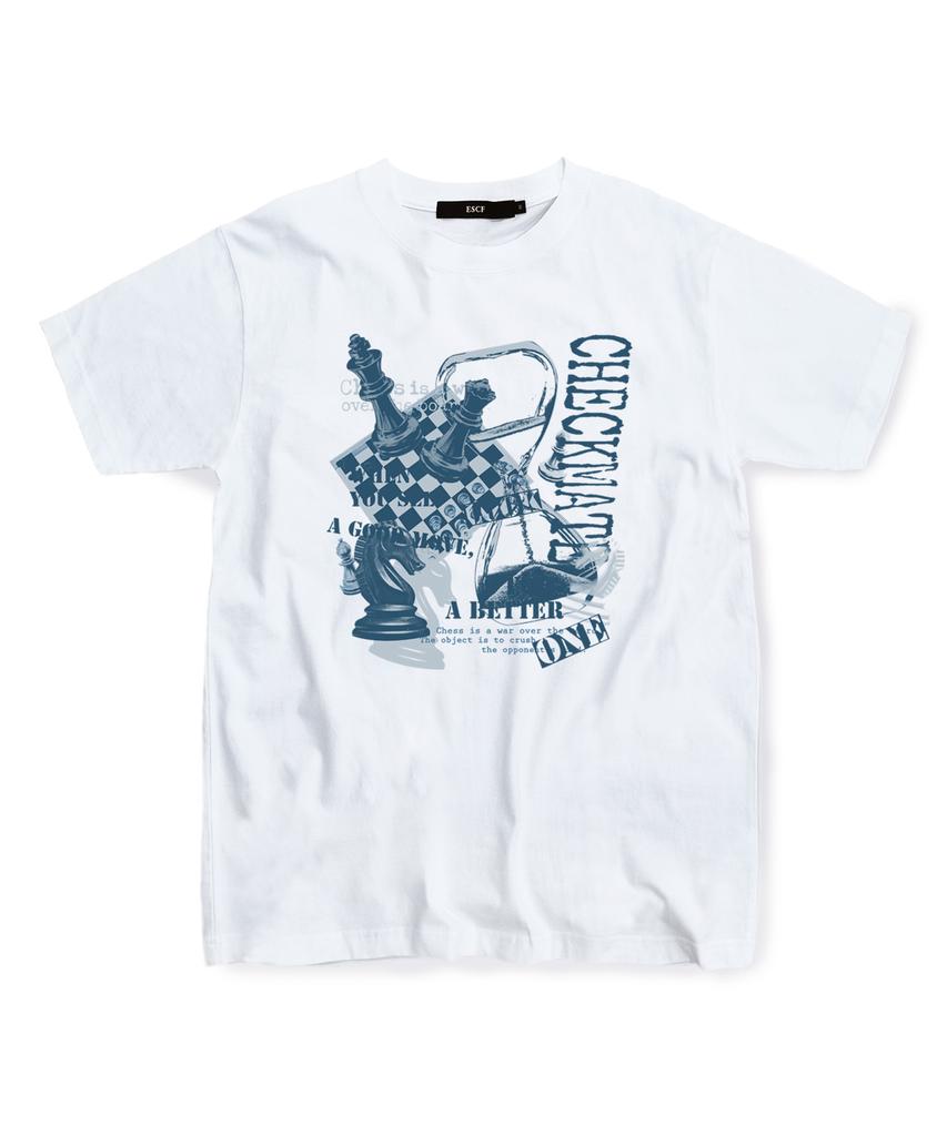 ESCAPEFROM Chess On The Board T-Shirt White