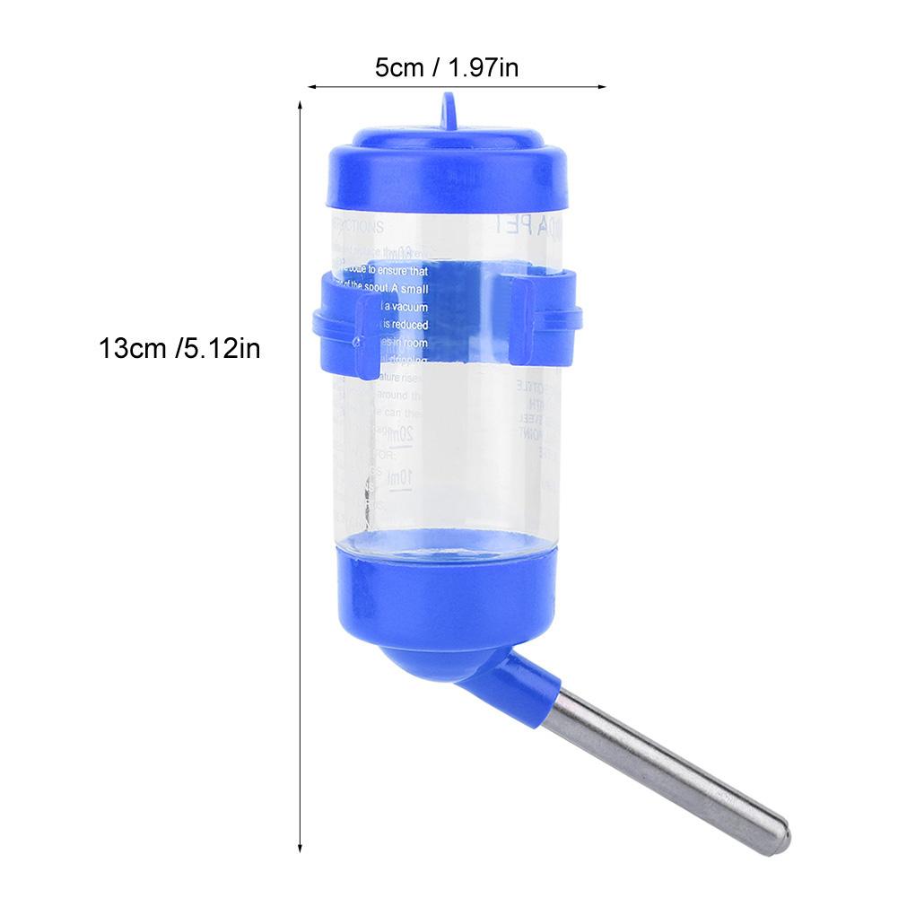 No Drip Hamster Water Bottle Small Sized Pet Water Feeder for Hedgehog(Blue)