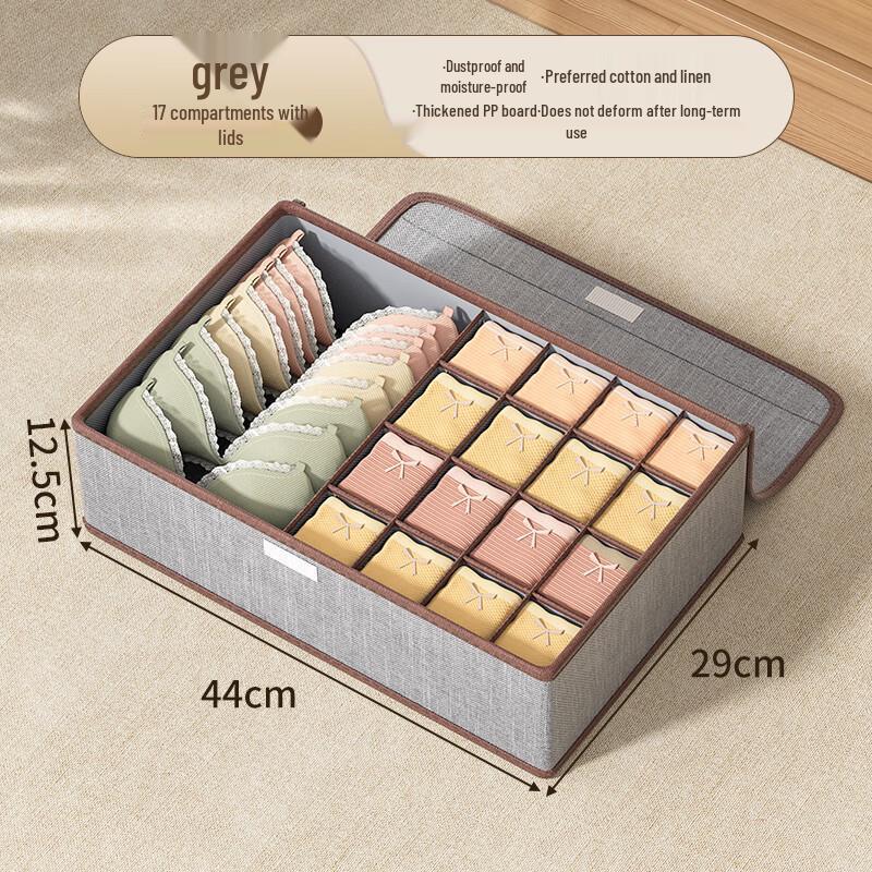 And Underwear Organizer Sock Drawer With Lid Compartmentalized Storage Box