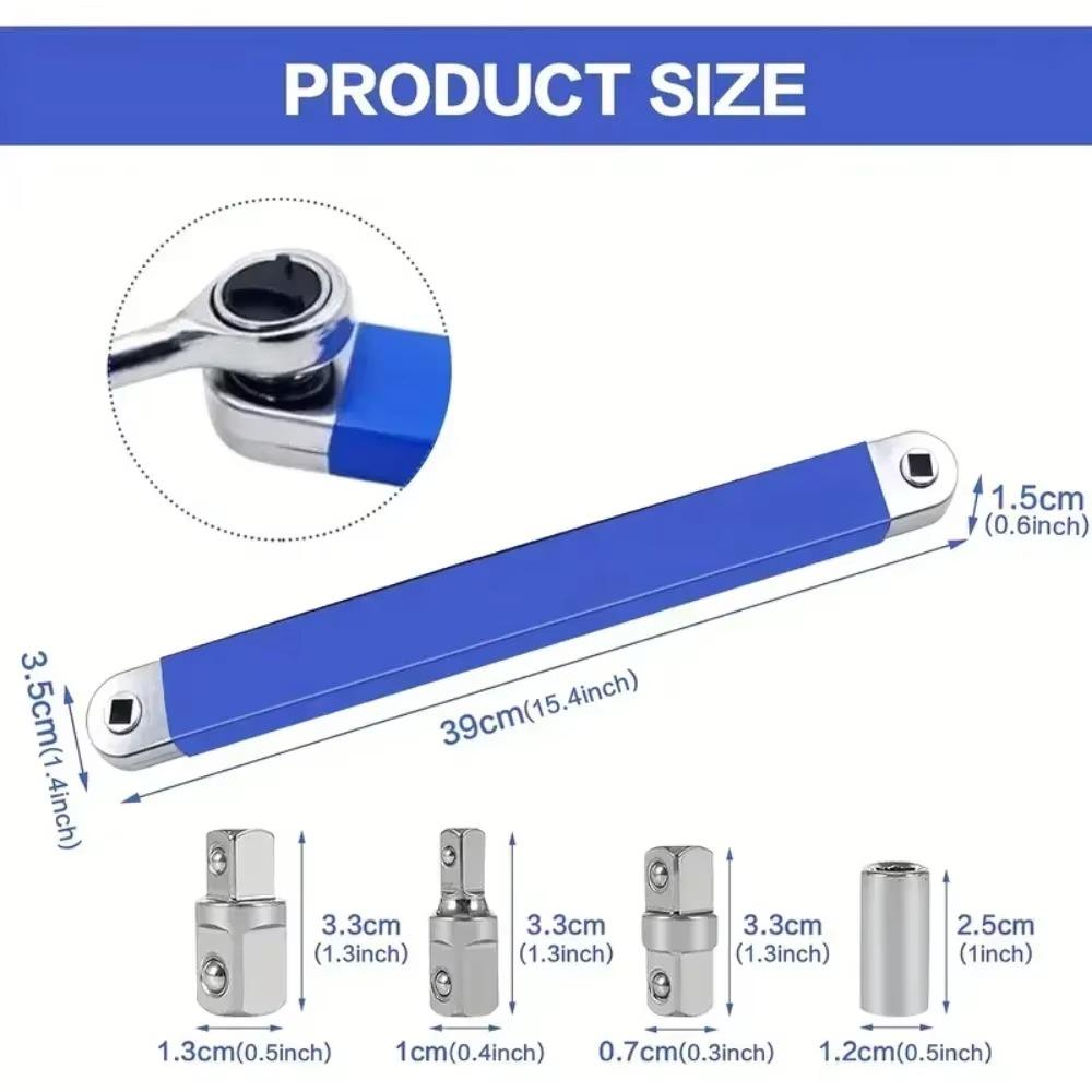 Large Impact Socket Spanner Offset Extension Ratchet Wrench for Tight Spaces Vehicle Maintenance