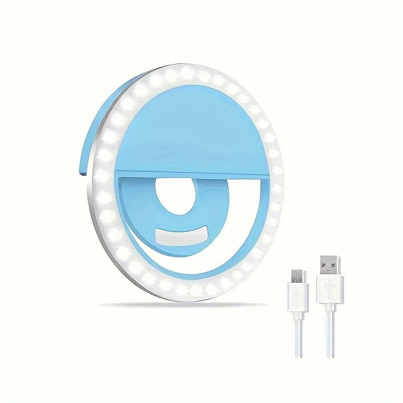 1pc Battery Phone Accessories Portable LED Ring Mini Fill Light Selfie Flash Phone Ring Light Live Video Beauty