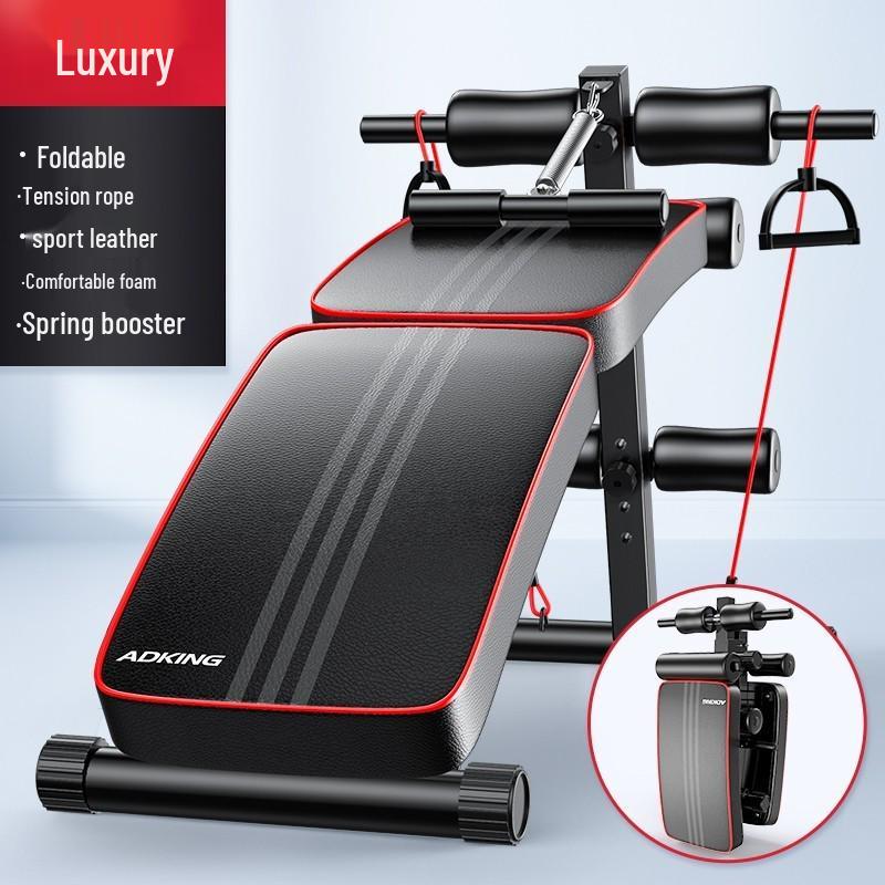 Multifunctional Folding Sit-up Board for Men's Abdominal Training and Home Fitness