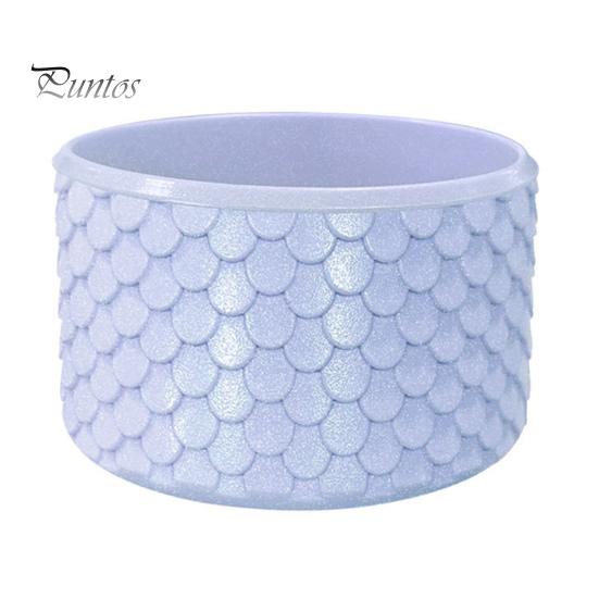Reusable Silicone Bottle Boot Cup Boot, Fish Scale Pattern Decor, Soft Elastic Water Anti Scratch Accessory Protective Sleeve, Anti-Slip Bottom Cover