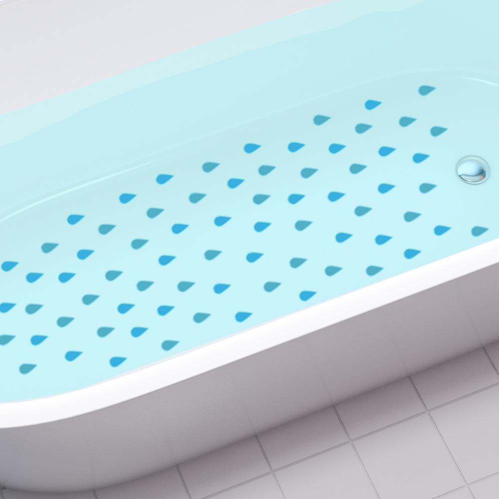 1pc PVC Bathtub Stickers Waterproof Flower Decor Elegant Bathroom Wall Decals Easy to Install Toilet Decoration