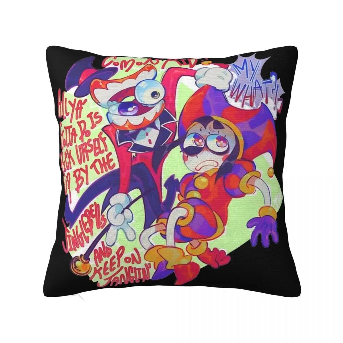 

Удивительный цифровой цирк Наволочки Полиэстер Гостиная Помни Джекс Кейн Наволочка Подушка Крутая наволочка 66x66cm бежевый