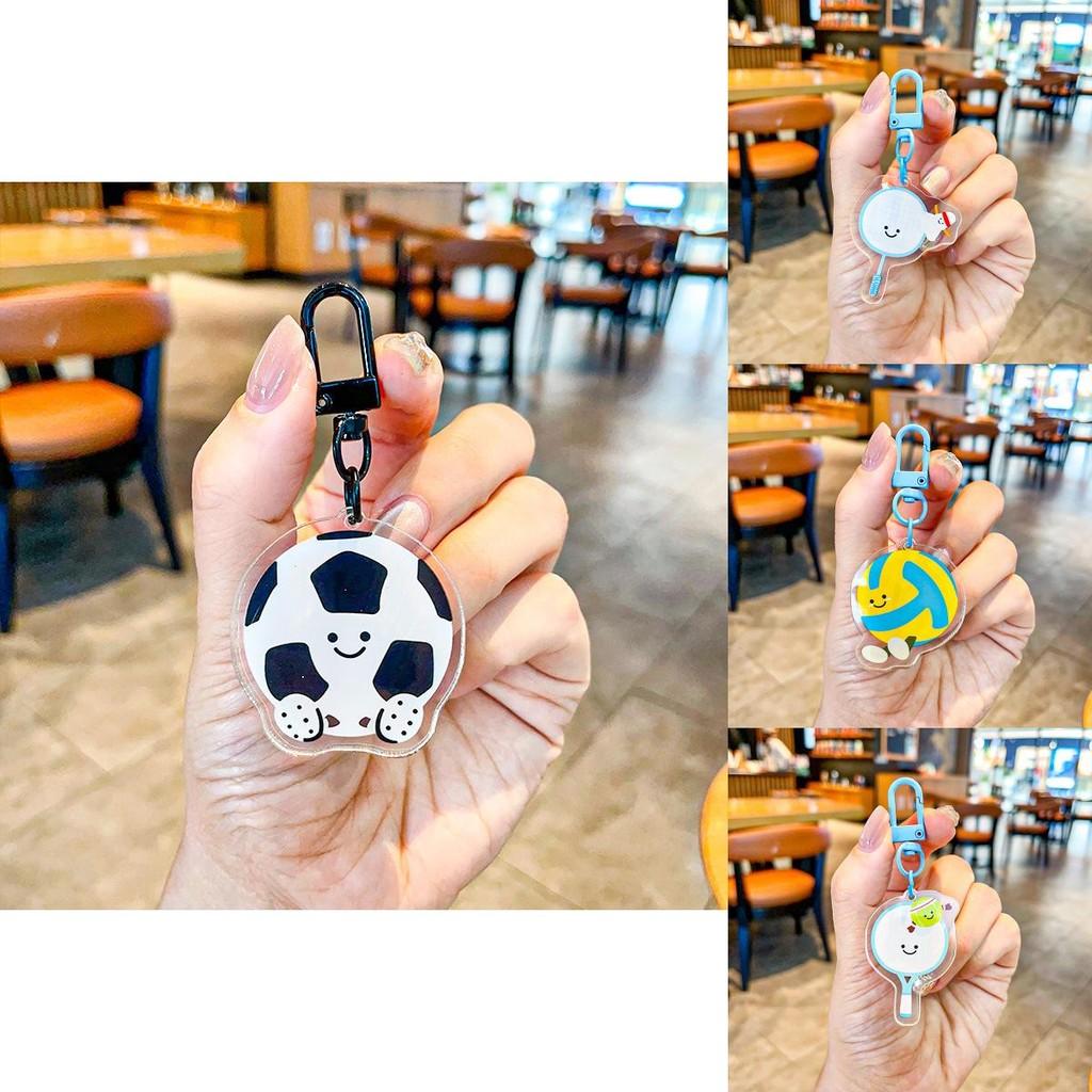 Adorable Acrylic Keychain For Tennis Badminton Table Tennis Basketball Soccer Gifts