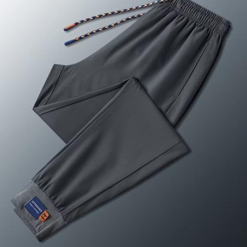 Ice pants men's summer new thin large size casual sweatpants fashion trend nine-point pants